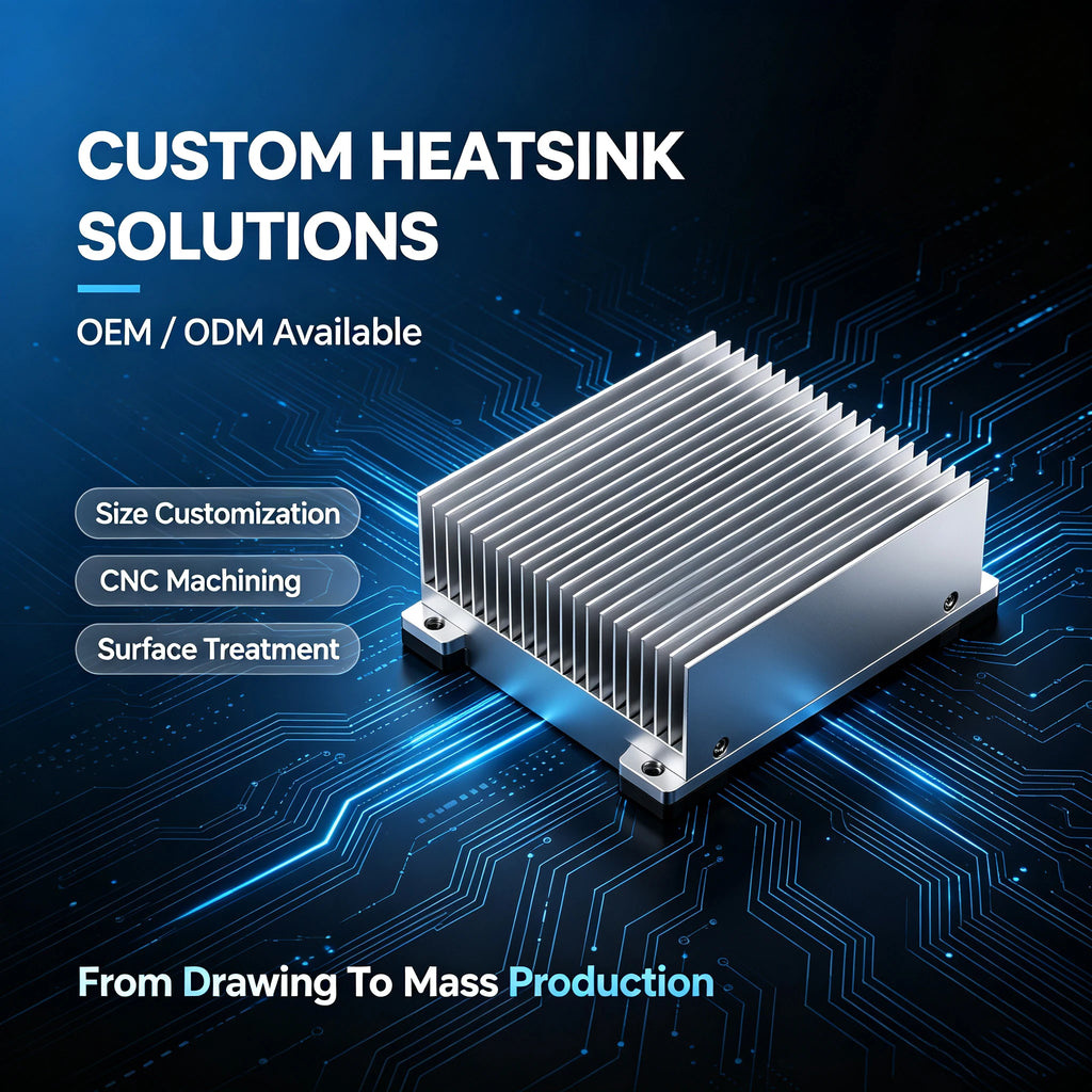 Industrial Extruded Aluminum Heatsink With Ribbed Fin Surface High Power Industrial Power Supply Cooler