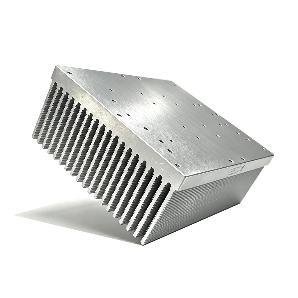 Industrial Extruded Aluminum Heatsink With Ribbed Fin Surface High Power Industrial Power Supply Cooler