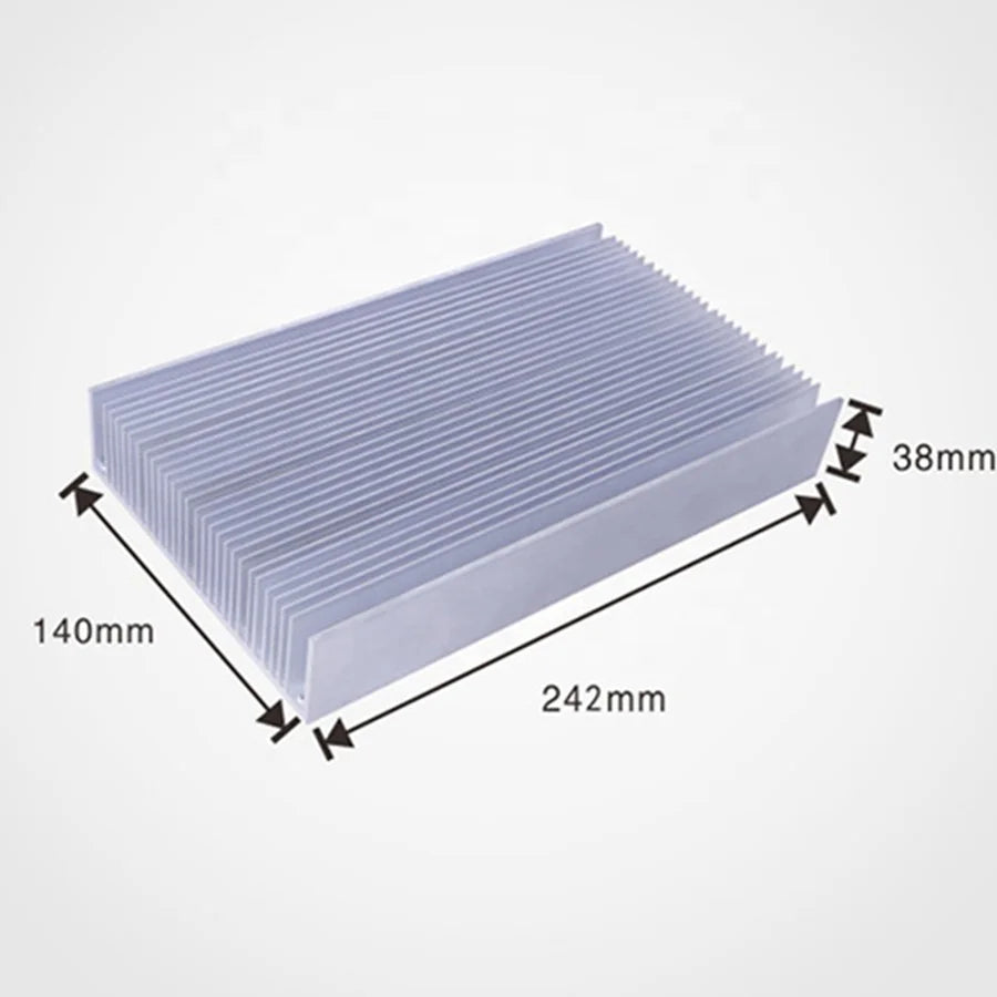 Aluminum Heat Sink Cooling Black Oxide Radiator Computer LED Chip Power Charger Router Amplifier 4.72''x2.72''x1.06'' Inch