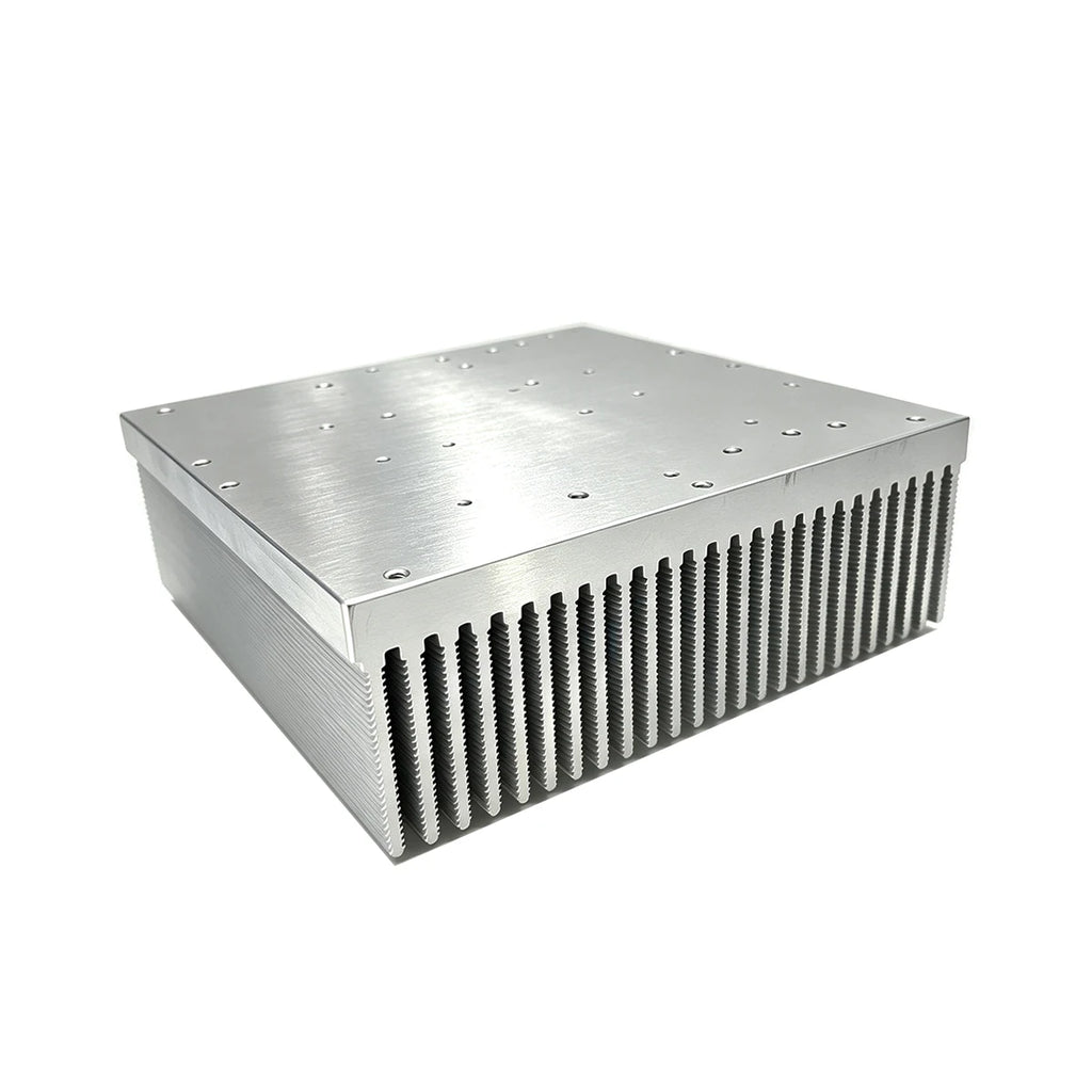 Industrial Extruded Aluminum Heatsink With Ribbed Fin Surface High Power Industrial Power Supply Cooler