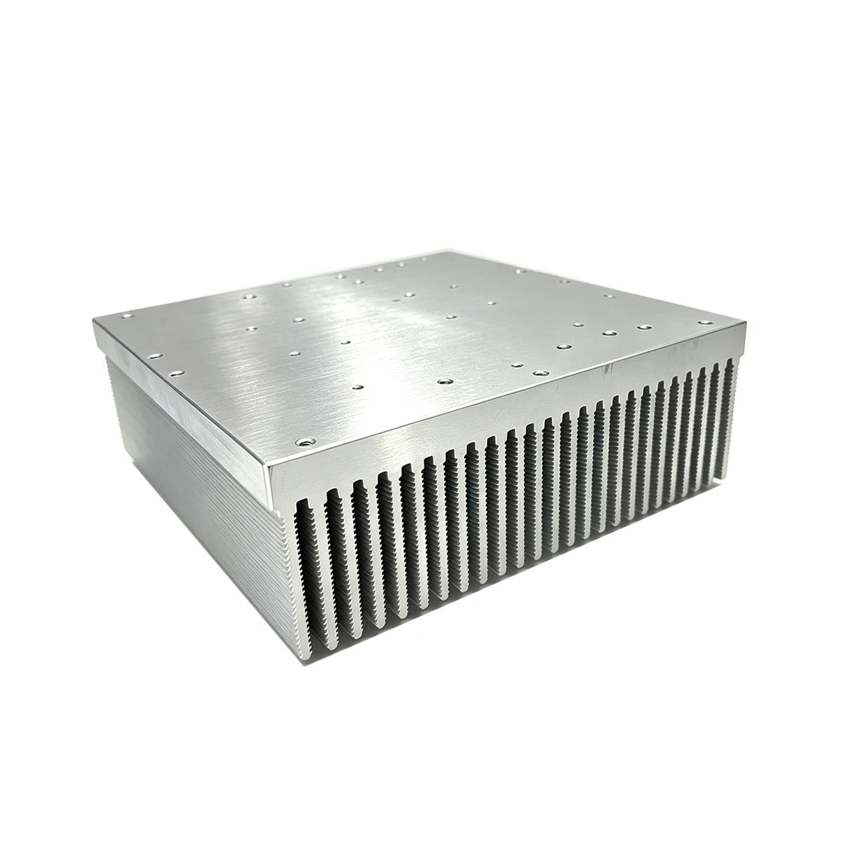 Industrial Extruded Aluminum Heatsink With Ribbed Fin Surface High Power Industrial Power Supply Cooler