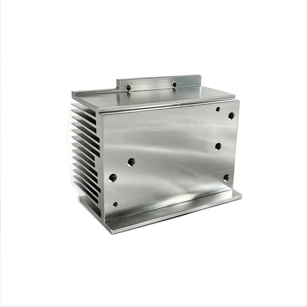 Integrated Bracket Flat Fin Aluminum Extrusion Heat Sink CNC Processed Aluminum Radiator for Welding Machine Power Source