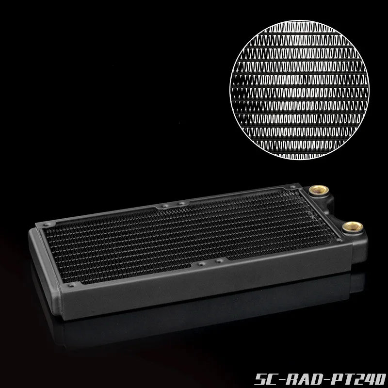 Copper Water Cooling Radiator 240mm For Laser Beauty LED Medical Equipment Power Supply Chassis