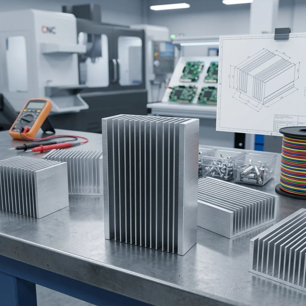 OEM Custom Aluminum Heat Sink CNC Machined Heatsink Cooling Radiator for LED Power Supply Electronics Industrial Equipment