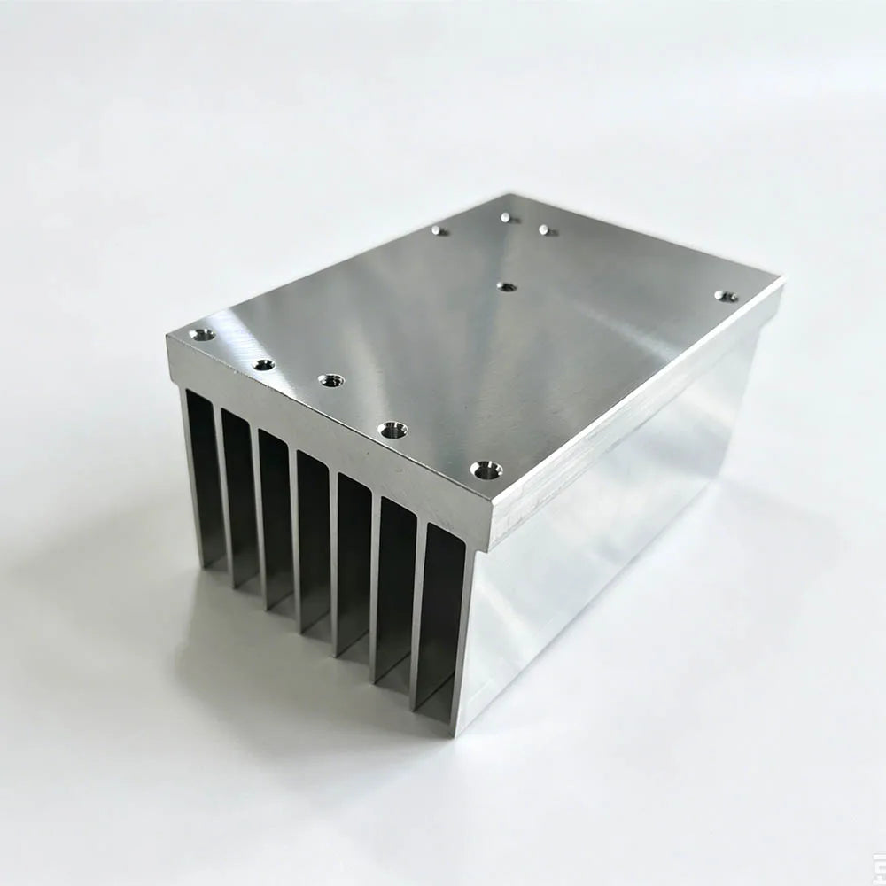 Two Side Flange Aluminum Extrusion Heatsink Uniform Thin Fin Aluminum Cooling Radiator for High Power Switching Power Supply