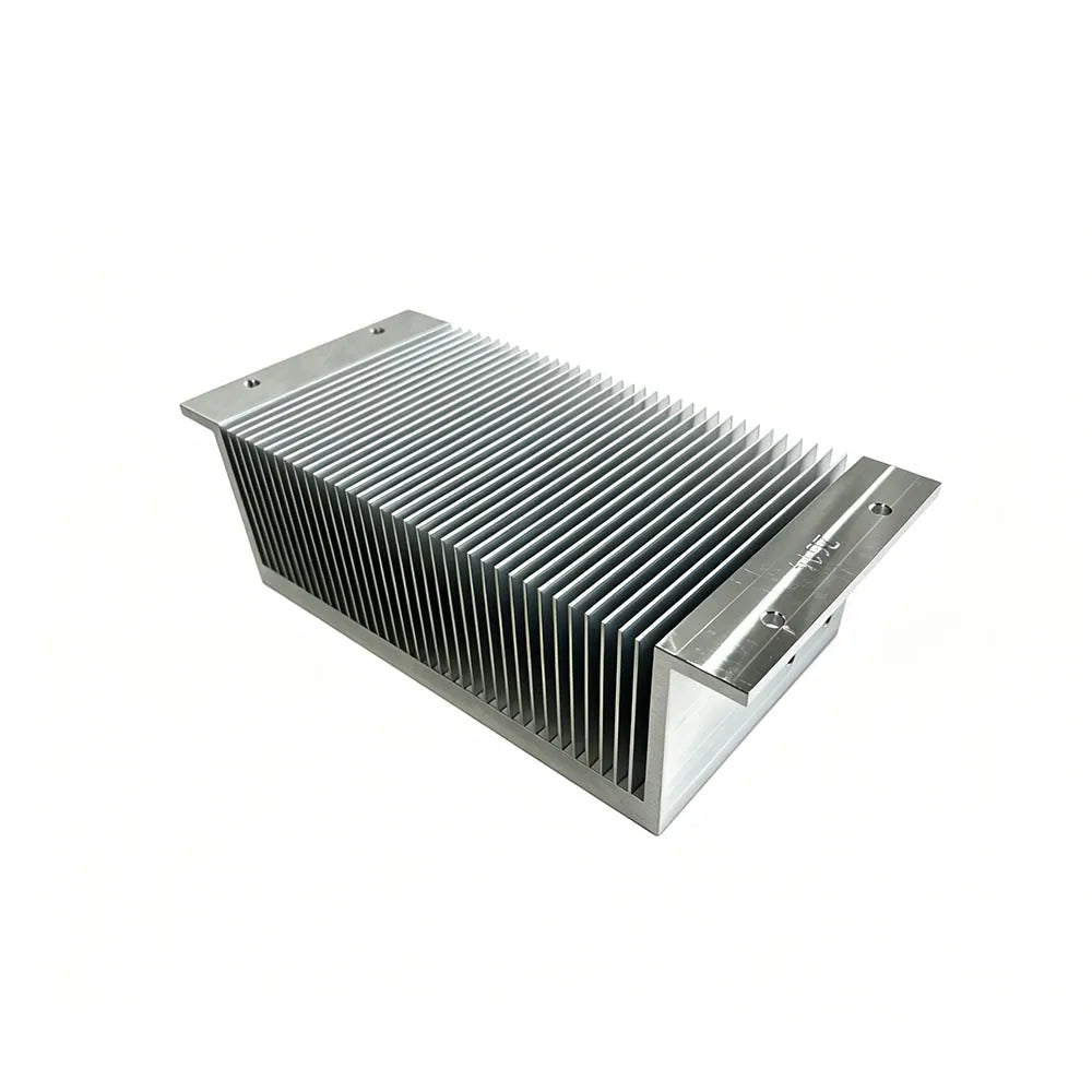 Two Side Flange Aluminum Extrusion Heatsink Uniform Thin Fin Aluminum Cooling Radiator for High Power Switching Power Supply